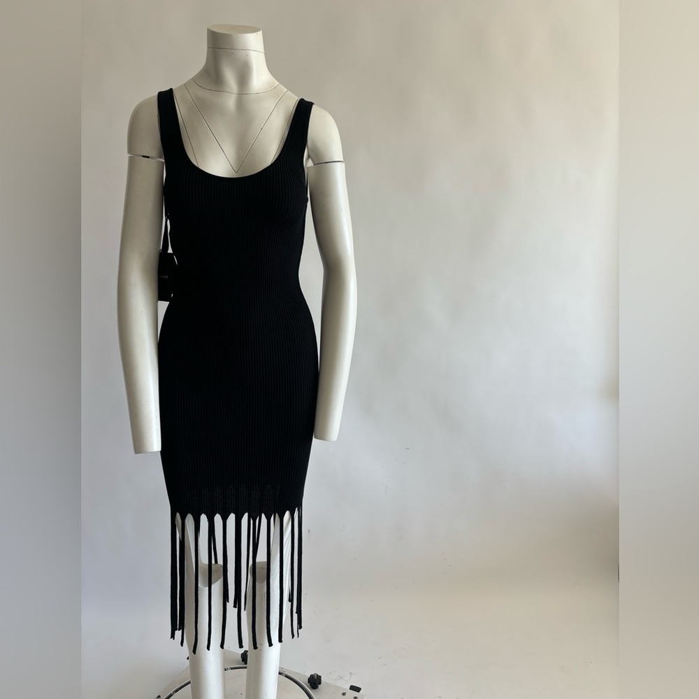 Pinko Black fitted Midi dress